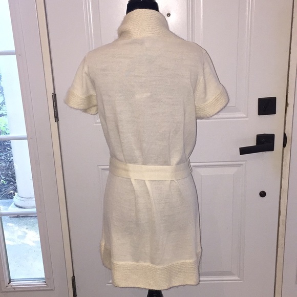 Bandolera Ladies Belted Cardigan Sweater Cream Size 12 - Picture 3 of 11
